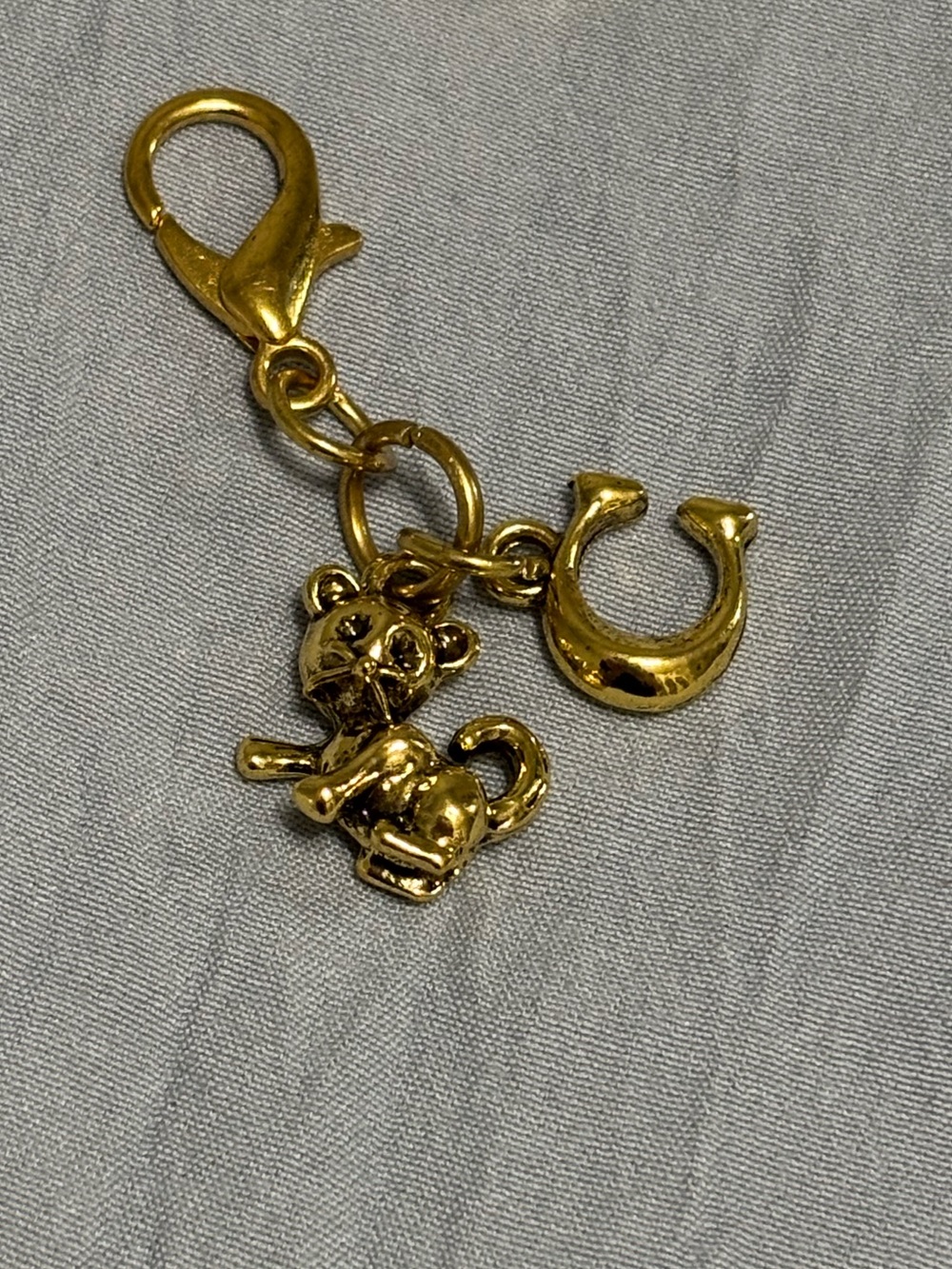 Authentic Repurposed Coach Kitty and C Charm - Picture 2 of 2